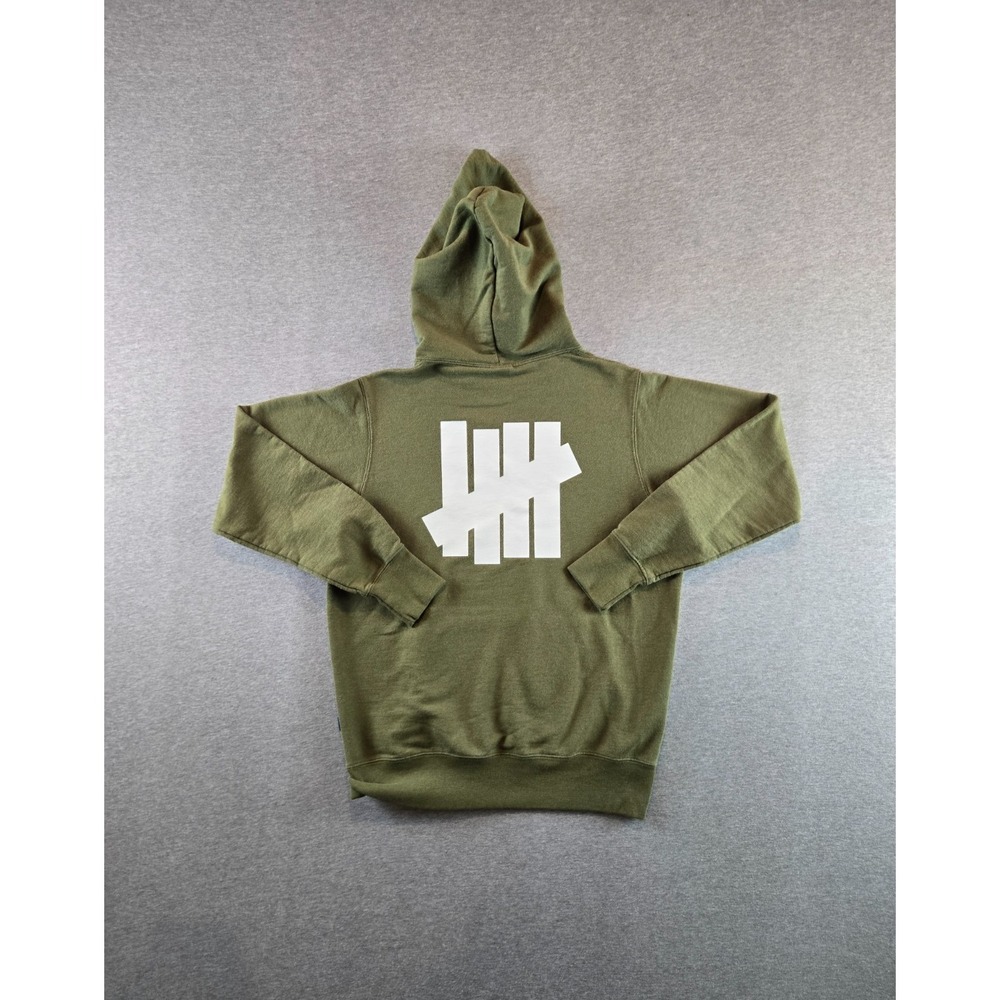 Undefeated Hoodie Mens XS Green French Terry Classic Icon‎ Pullover Sweatshirt